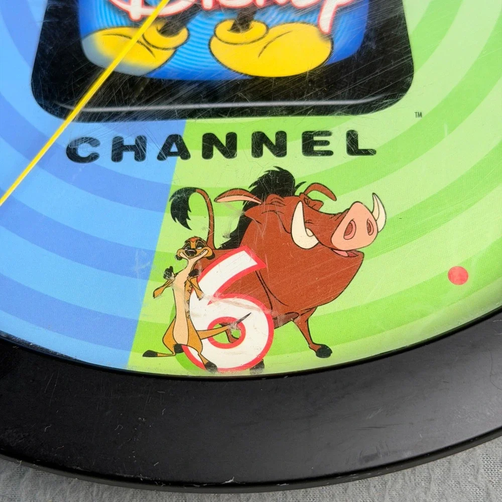 Disney Channel Vintage Wall Clock Mickey Mouse PB&J Otter Tinker Bell 10.5 Inch